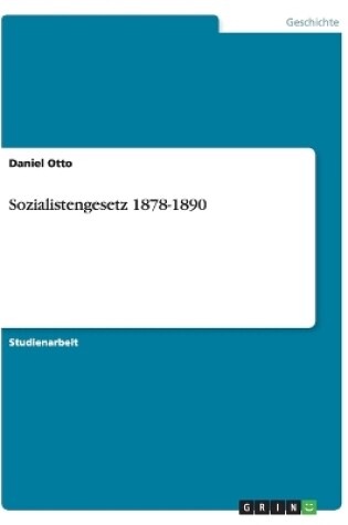 Cover of Sozialistengesetz 1878-1890