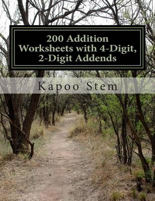 Cover of 200 Addition Worksheets with 4-Digit, 2-Digit Addends