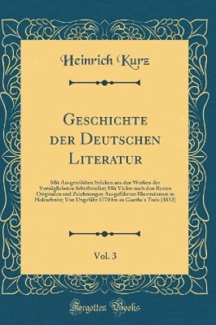 Cover of Geschichte der Deutschen Literatur, Vol. 3