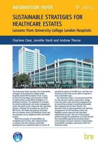 Cover of Sustainability Strategies for Healthcare Estates: Lessons from University College London Hospitals