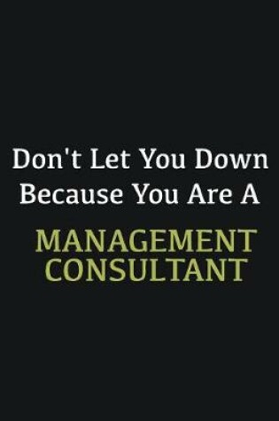 Cover of Don't let you down because you are a Management consultant