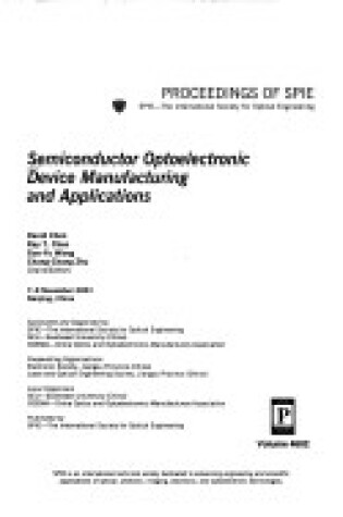 Cover of Semiconductor Optoelectronic Device Manufacturing and Applications