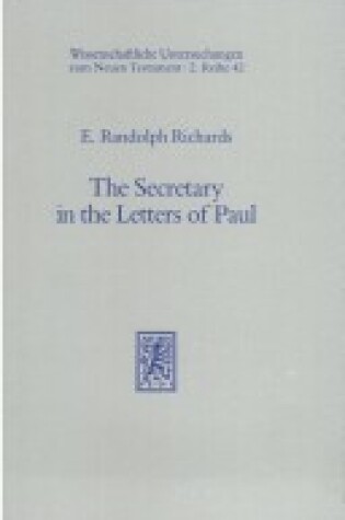 Cover of The Secretary in the Letters of Paul