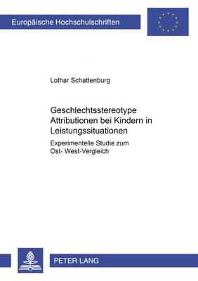 Book cover for Geschlechtsstereotype Attributionen Bei Kindern in Leistungssituationen