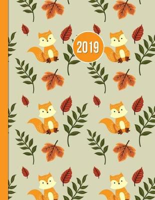 Book cover for 2019 Planner; Fall Foxes
