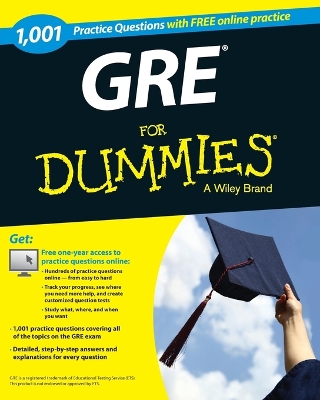 Book cover for GRE: 1,001 Practice Questions For Dummies