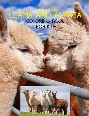 Book cover for Llama and Alpaca Coloring Book for Kids