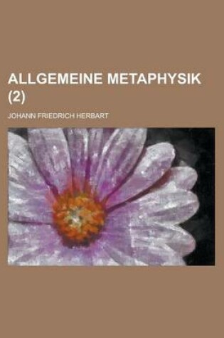 Cover of Allgemeine Metaphysik (2)