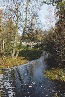 Book cover for Beautiful Stream and Trees in Latvia Nature Journal