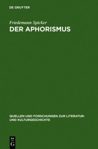 Cover of Der Aphorismus