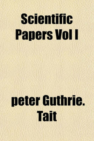 Cover of Scientific Papers Vol I