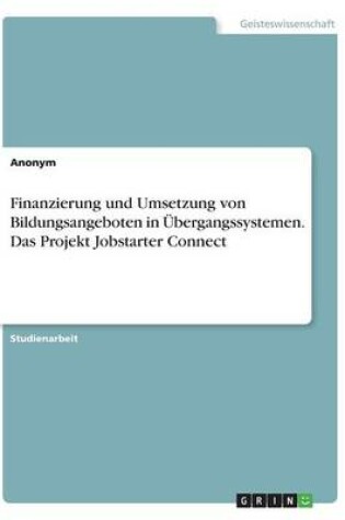 Cover of Finanzierung und Umsetzung von Bildungsangeboten in Übergangssystemen. Das Projekt Jobstarter Connect