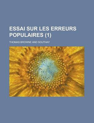 Book cover for Essai Sur Les Erreurs Populaires (1 )