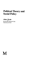 Cover of Political Theory and Social Policy