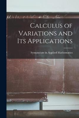 Cover of Calculus of Variations and Its Applications