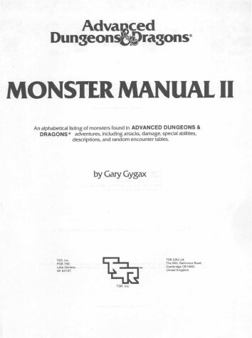 Book cover for Advanced Dungeons & Dragons Monster Manual