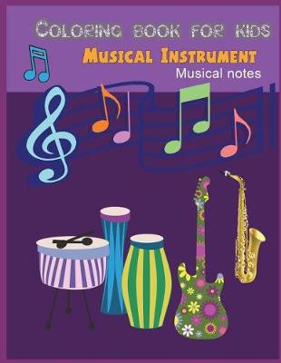 Cover of Musical instrument musical note coloring for kids