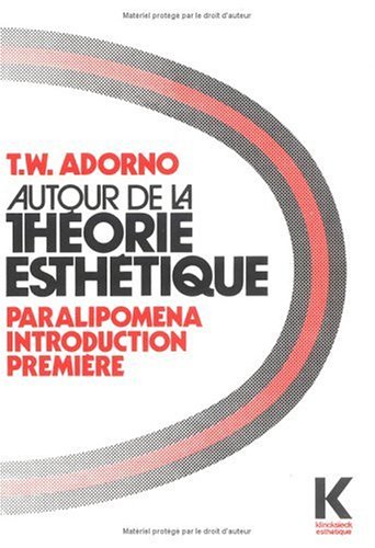 Cover of Autour de la Theorie Esthetique