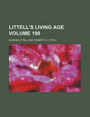 Book cover for Littell's Living Age Volume 190