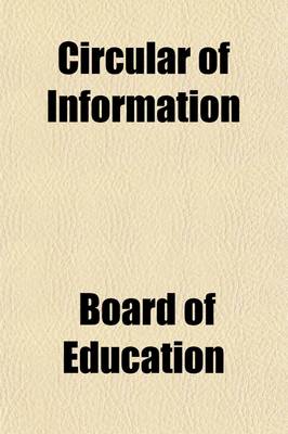 Book cover for Circular of Information of the Bureau of Education, for (Volume 1-3)