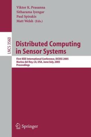 Cover of Distributed Computing in Sensor Systems