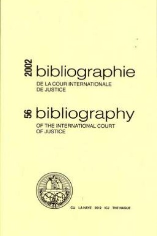 Cover of International Court of Justice Bibliography