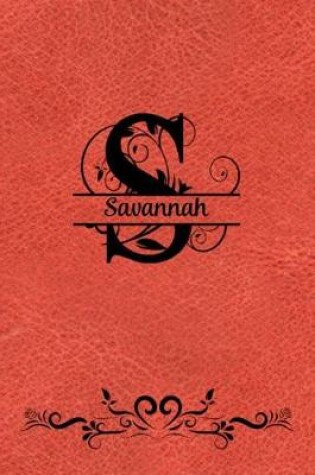 Cover of Split Letter Personalized Name Journal - Savannah