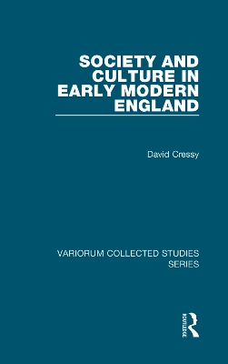 Cover of Society and Culture in Early Modern England