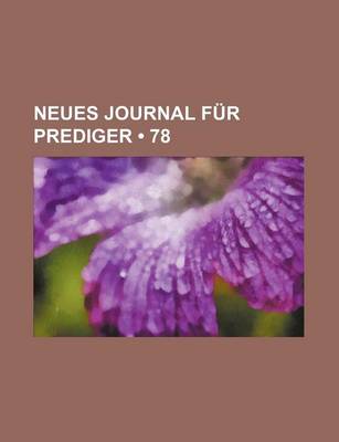 Book cover for Neues Journal Fur Prediger (78)