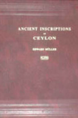 Cover of Ancient Inscriptions in Ceylon