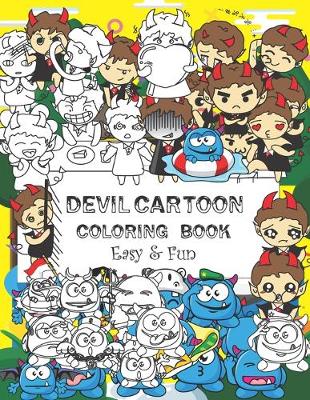 Book cover for Devil Cartoon Coloring Book