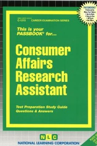 Cover of Consumer Affairs Research Assistant