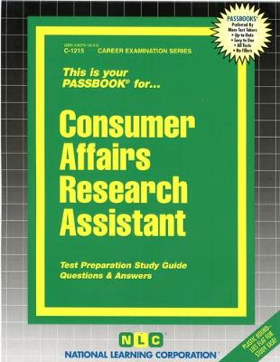 Book cover for Consumer Affairs Research Assistant