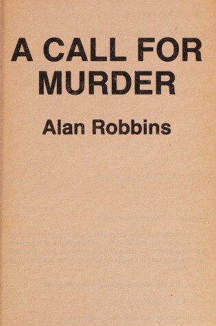 Cover of A Call for Murder