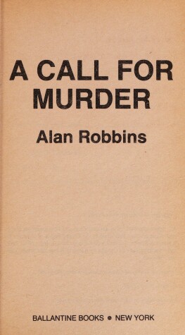 Book cover for A Call for Murder