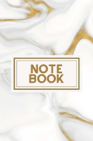 Cover of White and Gold Granite Swirl Notebook