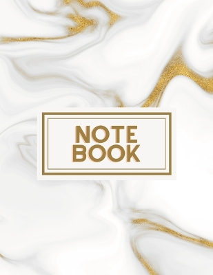 Cover of White and Gold Granite Swirl Notebook