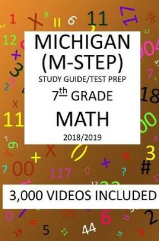 Cover of 7th Grade MICHIGAN M-STEP, 2019 MATH, Test Prep