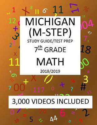 Book cover for 7th Grade MICHIGAN M-STEP, 2019 MATH, Test Prep