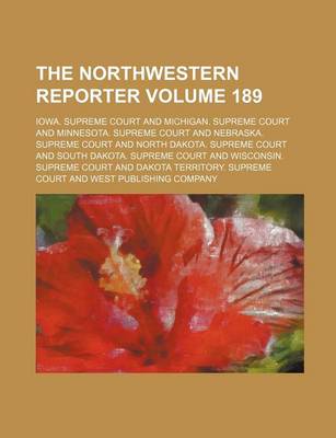 Book cover for The Northwestern Reporter Volume 189