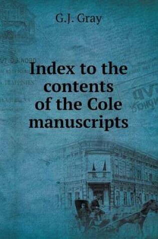 Cover of Index to the contents of the Cole manuscripts