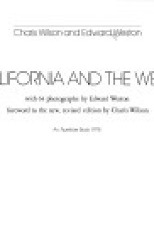 Cover of Edward Weston Calif