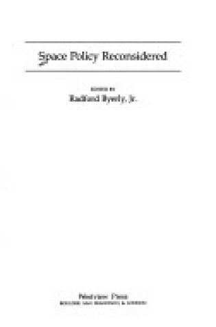 Cover of Space Policy Reconsidered