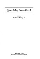 Book cover for Space Policy Reconsidered