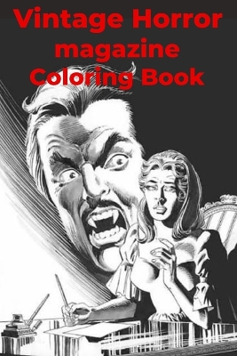 Book cover for Vintage Horror magazine Coloring Book