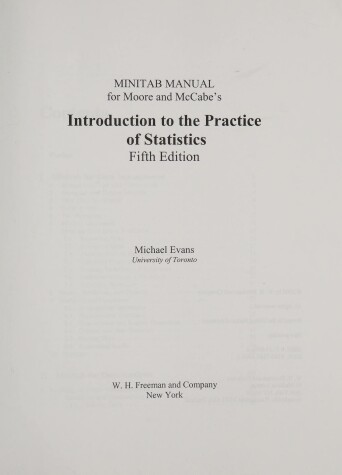 Book cover for Intro Prac Stat Minitab Man