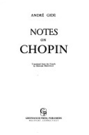 Cover of Notes on Chopin