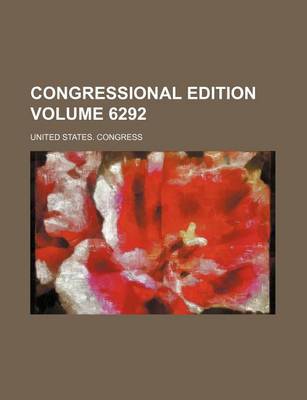 Book cover for Congressional Edition Volume 6292