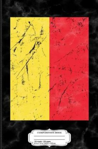 Cover of Distressed Belgium Flag Composition Notebook