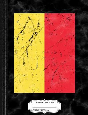 Book cover for Distressed Belgium Flag Composition Notebook